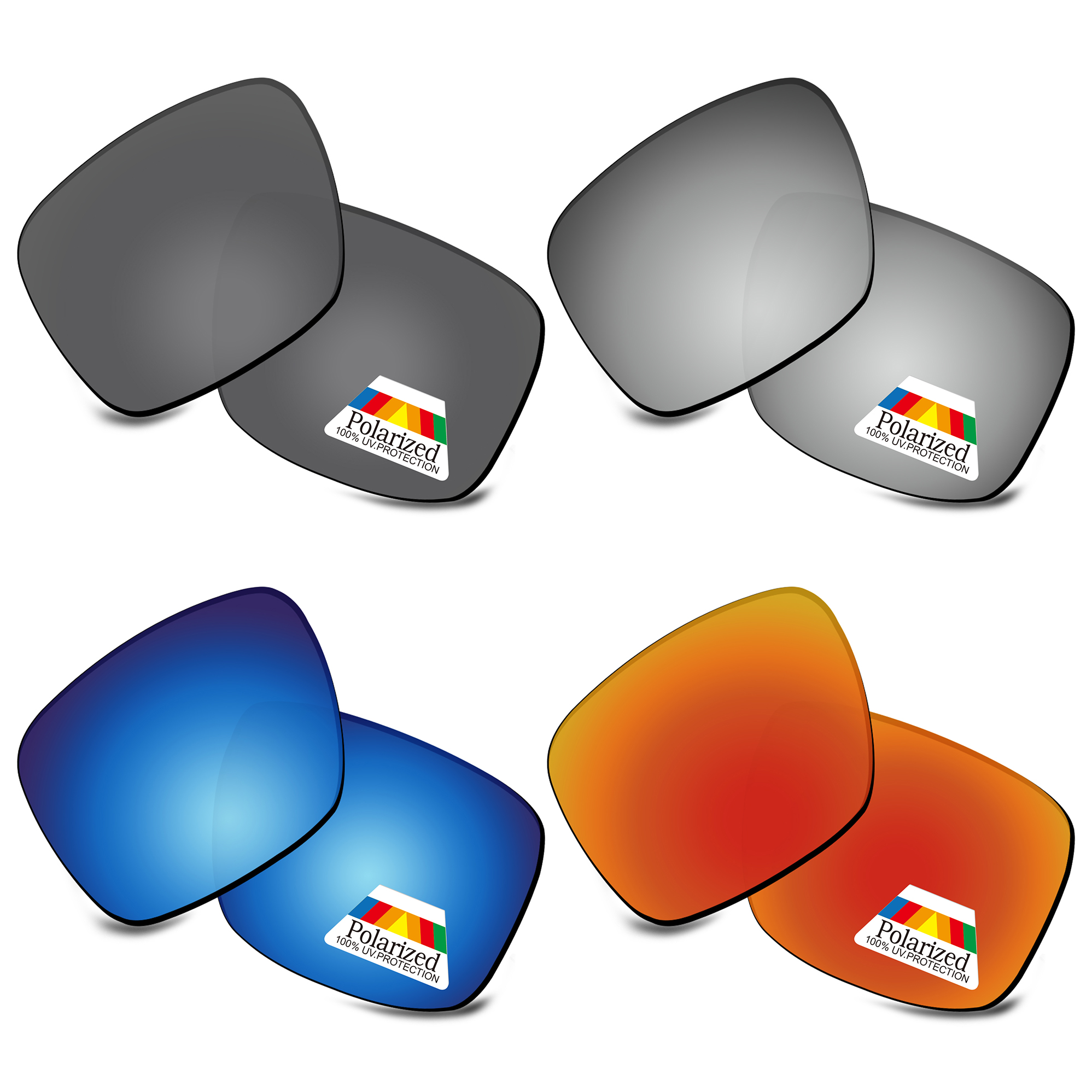 Lentes de repuesto polarizadas Bwake para gafas de sol Oakley Jupiter Squared OO9135,Jupiter Carbon OO9220 - 56 mm: GINGER