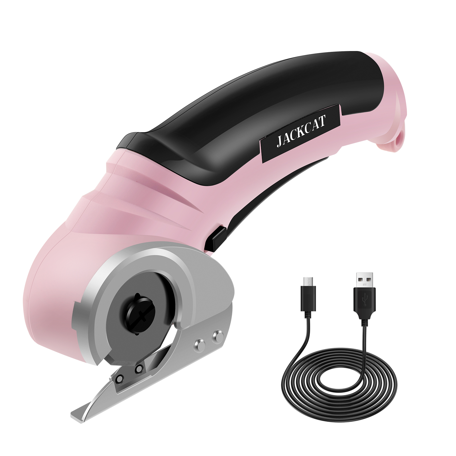 Tijeras de sastre eléctricas inalámbricas, herramienta cortadora de cartón resistente, tijeras eléctricas portátiles de sastre para el hogar para cortar tela/cuero: Gris claro