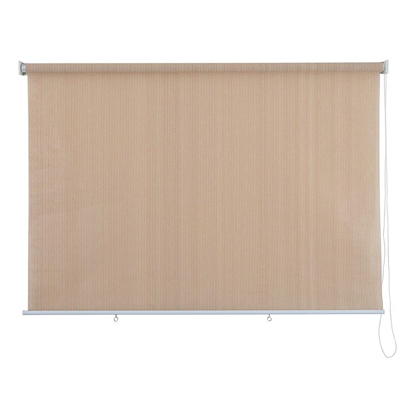 Balcony Window Sunscreen Net Windproof Rainproof Roller Blinds Privacy Shade Curtain Anti-UV Sun Shade Net Mulity Colour: Beige 1X1.8M