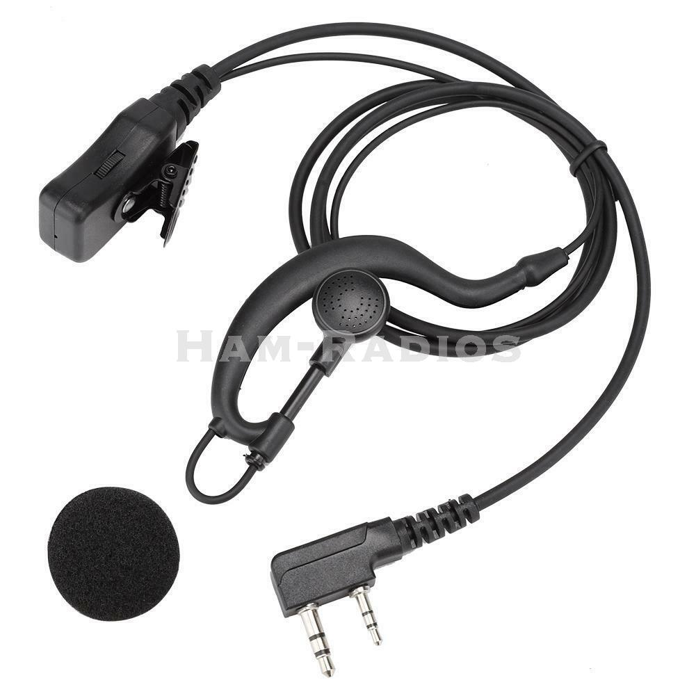 YiNiTONE talkie-walkie écouteur peut accorder volume g-forme écouteur PTTHeadsetfor Baofeng Kenwood TYTRadio