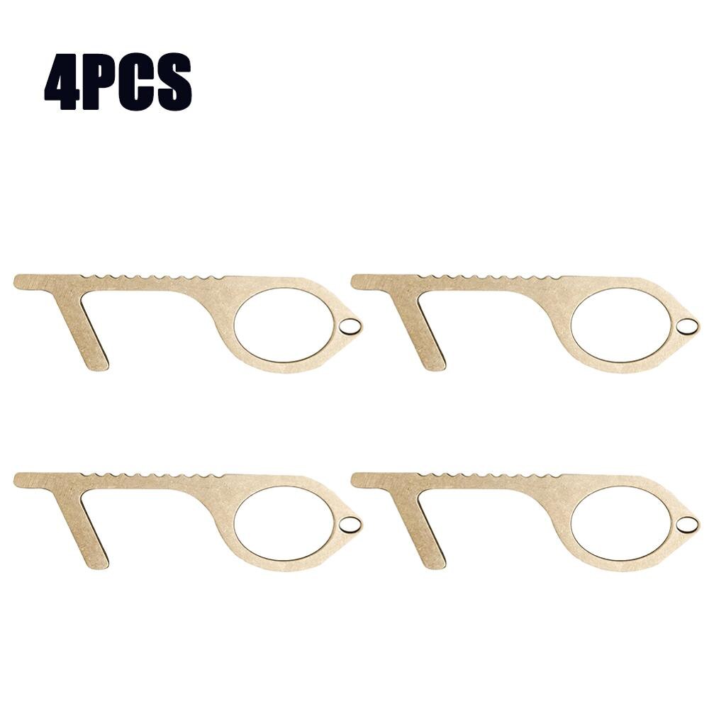 Safety Door Opener No Touch key Portable Anti-germ Elevator Button Drawer Door Handle Assistant safe Contactless Tool Assistant: 4PCS
