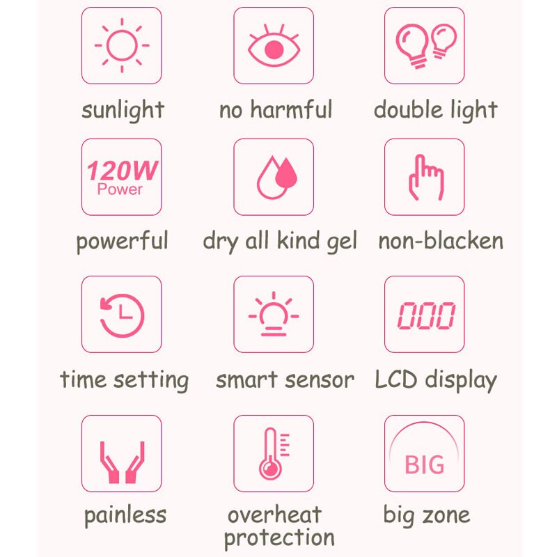 SUN X5 Plus-lámpara UV LED para secar esmalte, de uñas en Gel, para manicura y uñas, 120W