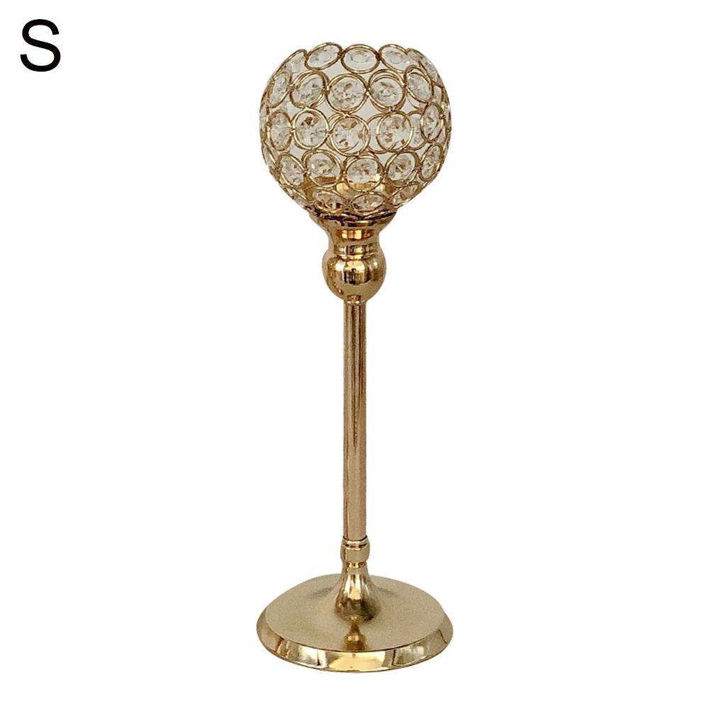 1PC Antique Retro Gold Candlesticks Tall Bronze Silver Christmas Candelabra Wedding Decorations European Metal Candle Holders: Golden 25cm