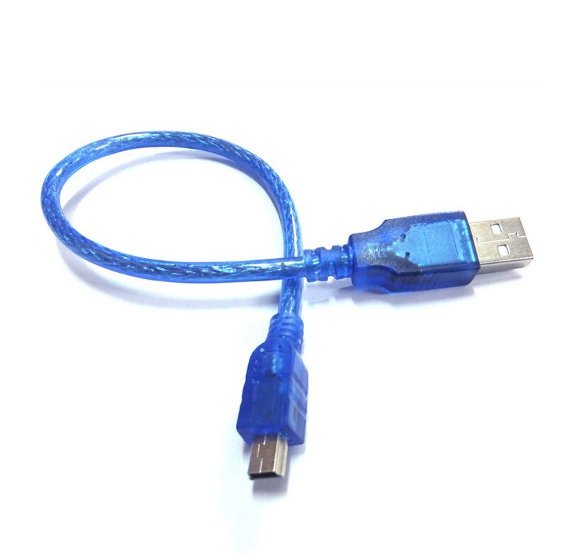 Blue Short USB 2.0 A Male to Mini 5 Pin B Data Charging Cable Cord Adapter 0.3m,1m,1.5m,3m,5m