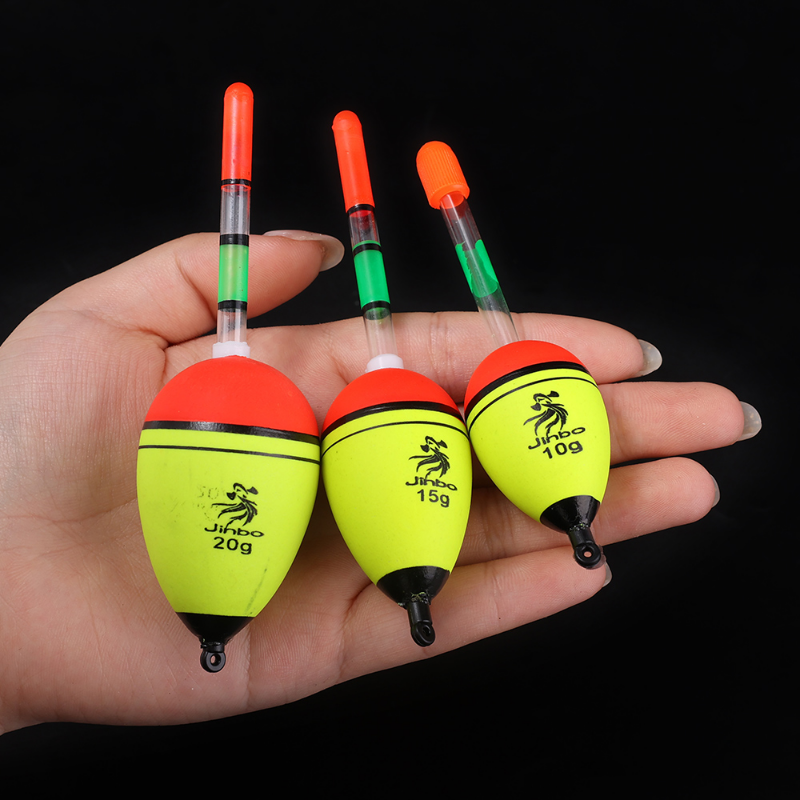 EVA Luminous Fishing Night Float Light Stick Foam Plastic Bobber Sea Rock Fishing Striking Floats Fishing Accessories 10/15/20g