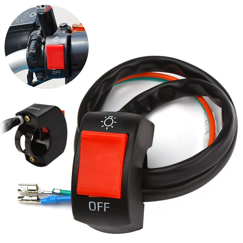 Conector Bullet, interruptor para el manillar de la motocicleta, interruptores de botón de encendido/apagado, conector, botón pulsador, accesorios de motocicleta
