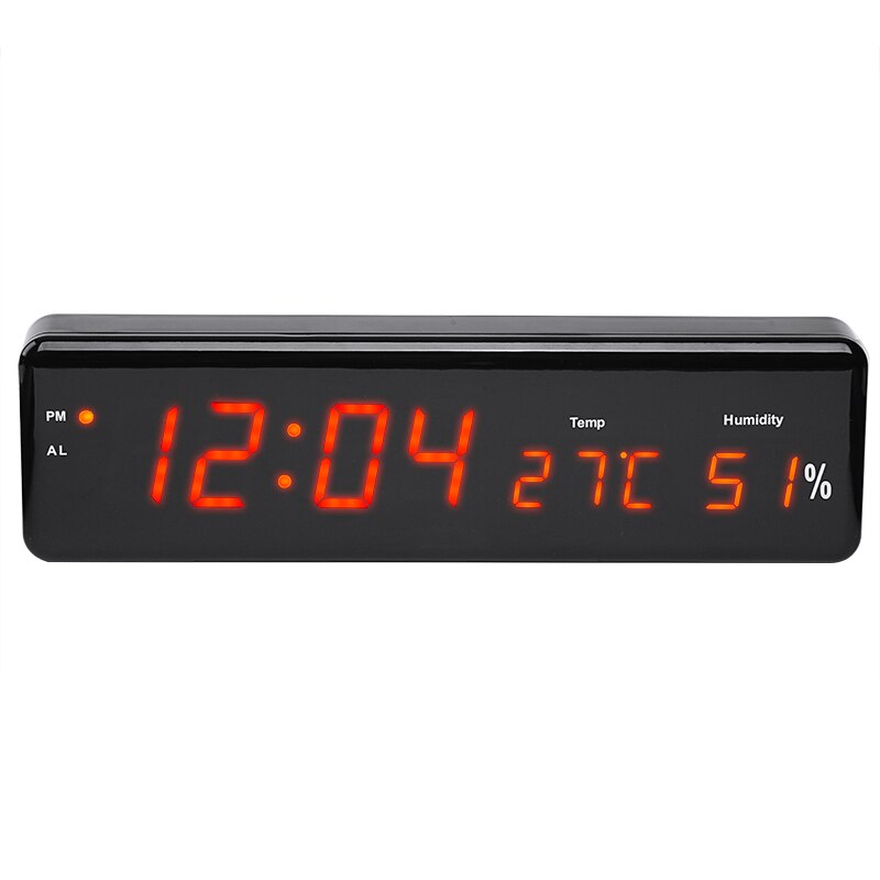 Reloj de pared con alarma electrónica, termómetro con pantalla LCD LED, higrómetro, temperatura, humedad, suministros digitales para el hogar