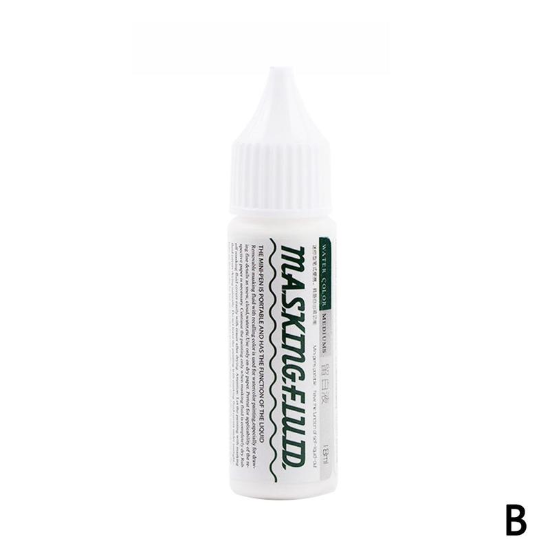 1Pcs Art Masking Vloeistof Verblijf Wit Pigment Cover Vloeibare School Schilderen Buis Briefpapier Kantoor Aquarel Levert X7H9: 18ml