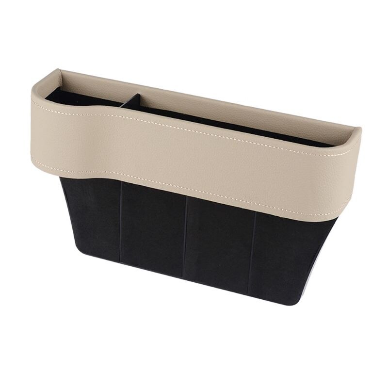 Multifuncional assento de carro organizador enchimento bolso couro do plutônio auto console lateral catcher caixa armazenamento titular recipiente