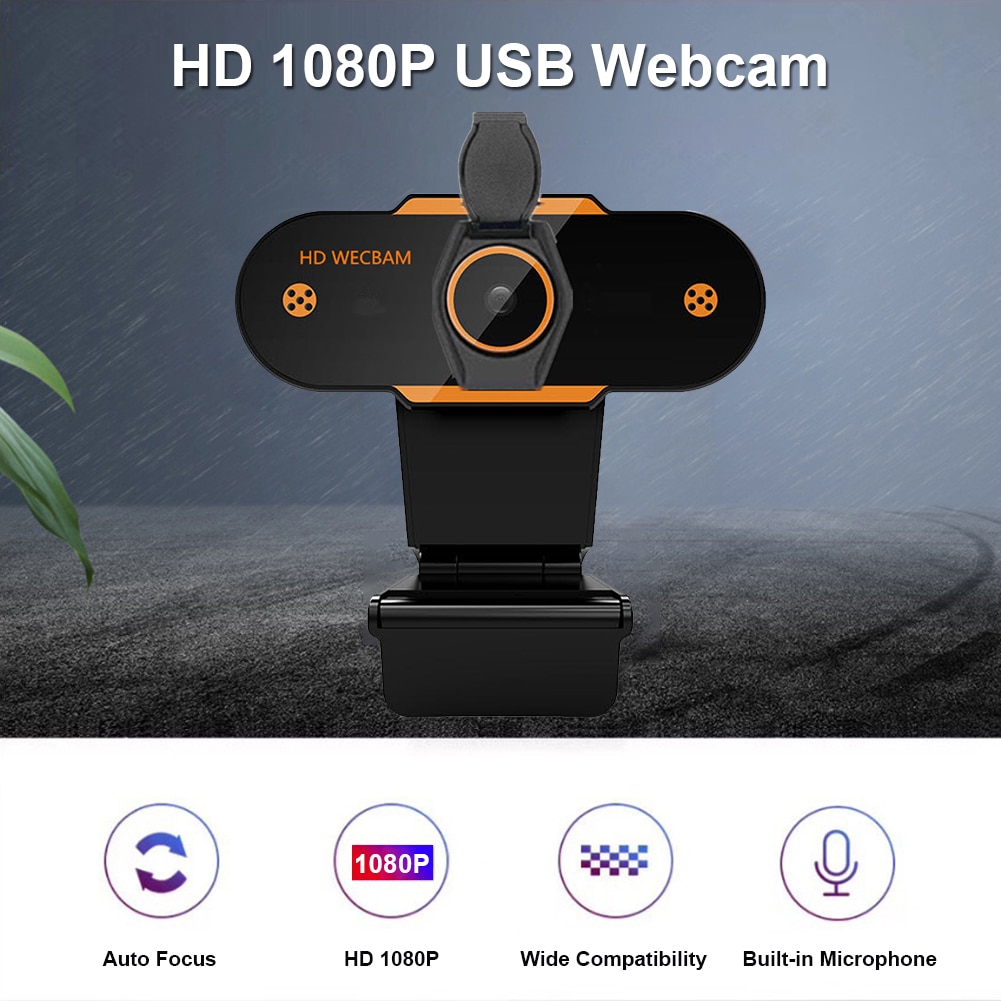 1080P HD CMOS USB 2.0 Web Camera Live Video Online Meeting Teaching Noise Reduction Microphone Computer PC Webcam