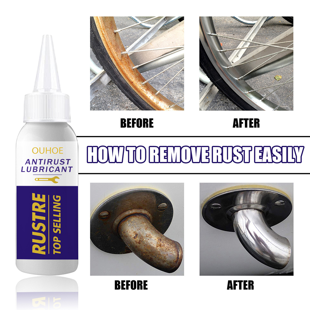 Derusting Spray Rust Remover Metal Surface Inhibitor Rusts Paint Metal Polish Chrome Metal Polish Car Maintenance Cleaning Tools