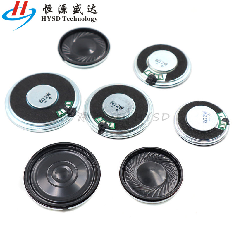 2PCS Ultra Thin Mini Speaker 8 Ohms 2 Watts 2W 8R 8Ω Diameter 23MM 26MM 28MM 30MM 32MM 36MM 40MM 45MM