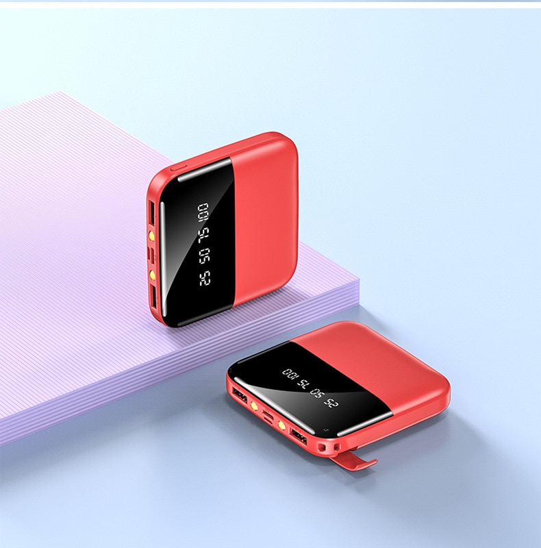 Snelle oplader 20000 mah mini powerbank smartphones 2 usb lcd type c powerbank draagbare oplader voor xiaomi iphone powerbank