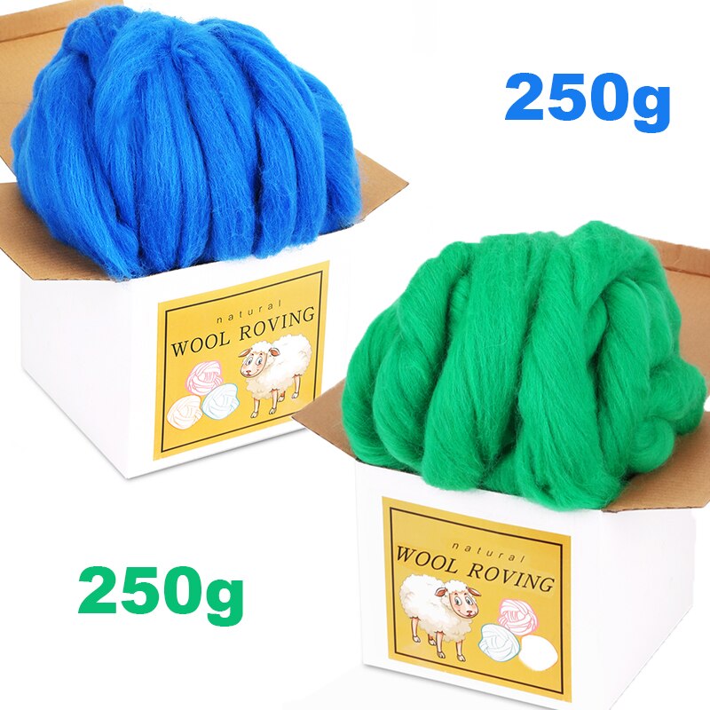 Nonvor Merino Felting Wool Roving Bulk Super Chunky Yarn, Wool Fibre Top for Needle Felting, Soft Felting Wool Supplies