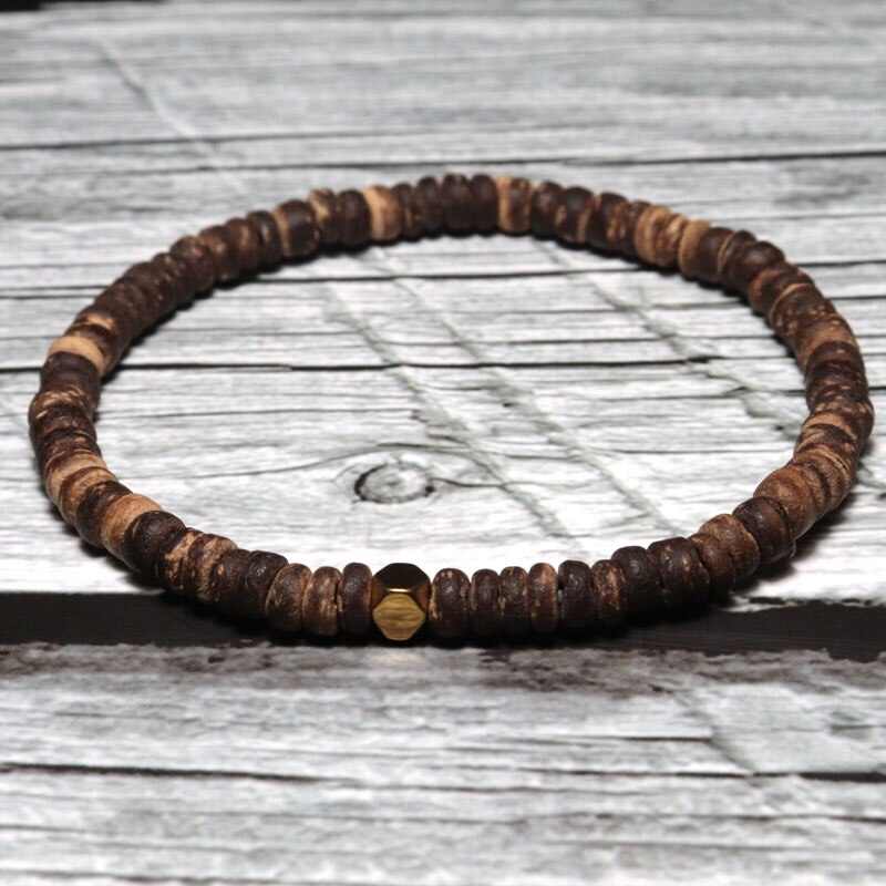 Minimalistischen 4mm Natürliche Holz Armbinde Für Männer Jahrgang Strang Braslet Perlen Unregelmäßigen Wenge Holz Brazalete Für Männliche Joyas: Ursprünglich Titel