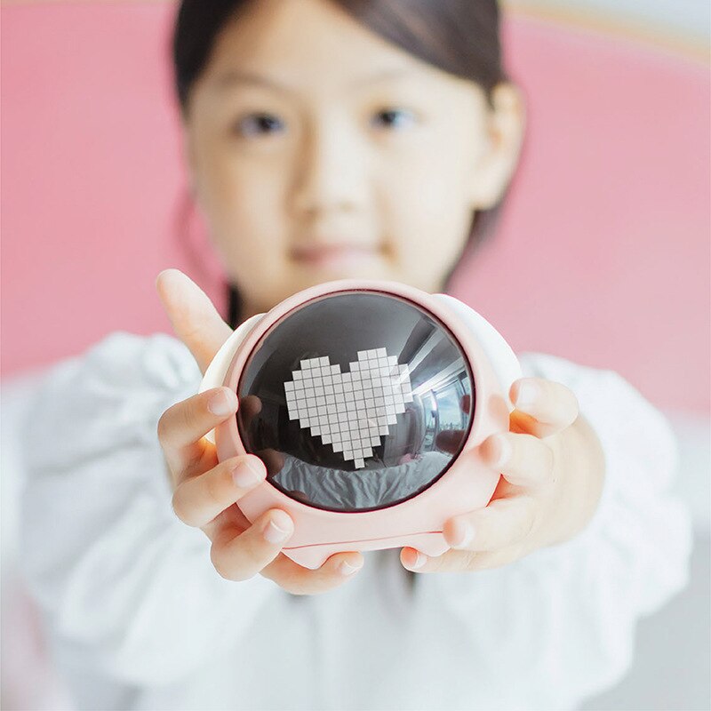 Réveil pour enfants, commande vocale intelligente, veilleuse led, charge, horloge électronique mignonne