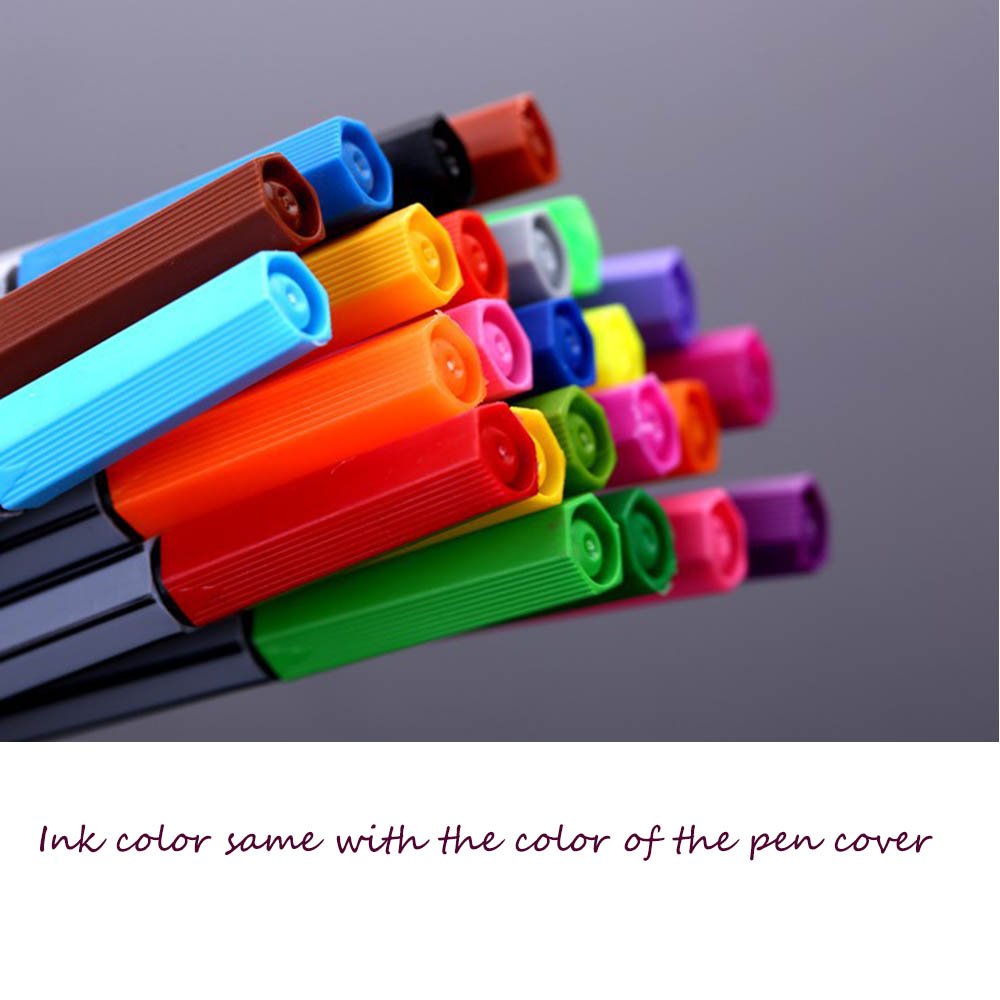 5Pcs 0.4 MM Fineliner Pens Superfine Marker Pen Water Based Assorted Ink Arts Drawing For Children Graffiti Hook Fiber Pen