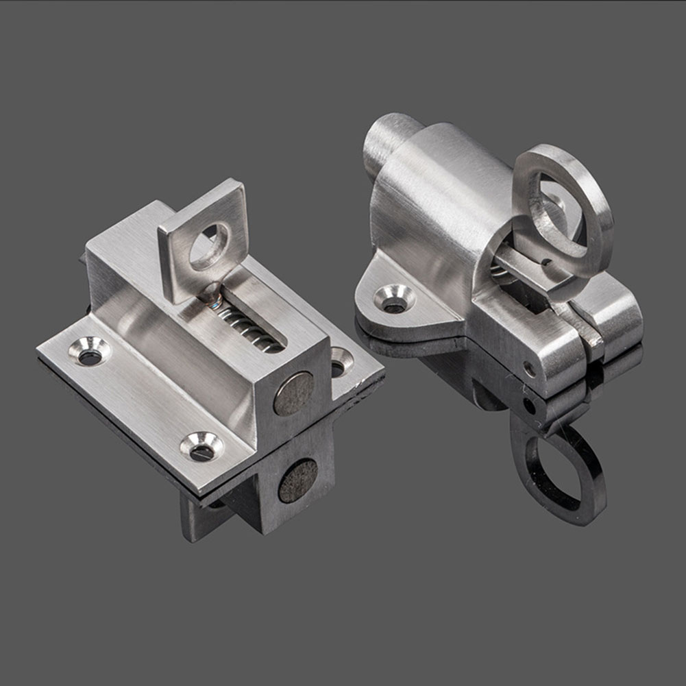 Stainless Steel Spring Latch Lock Anti-Theft Door Latch Automatic Latch Sliding Lock Bolt Hardware Gate Window Safety Lock