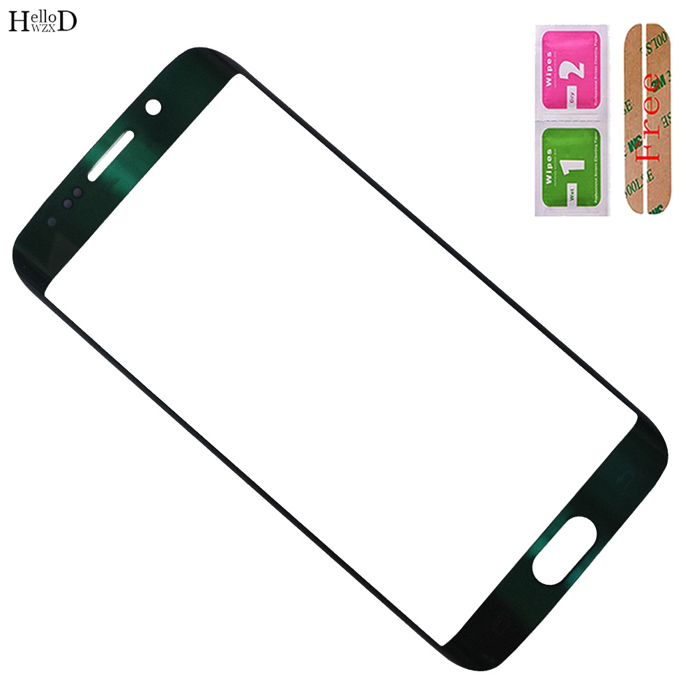 Lente de Cristal exterior para Samsung Galaxy S6 Edge G925 G925F, cristal frontal táctil LCD, pegamento OCA, S6 Edge