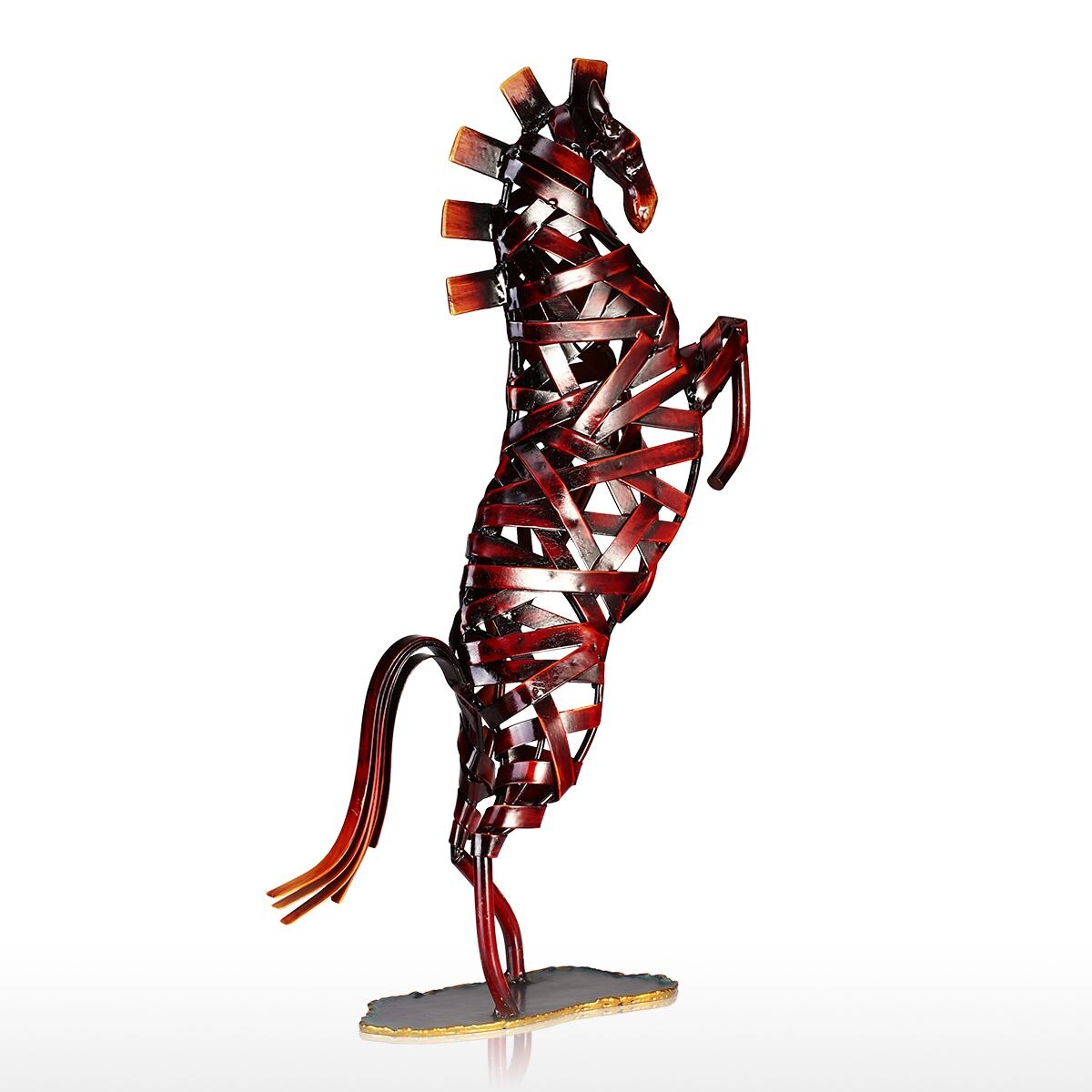 TOOARTS – Sculpture en métal, modèle de girafe tressée, respectueux de l&#39;environnement, Articles de décoration pour la maison, artisanat, bon