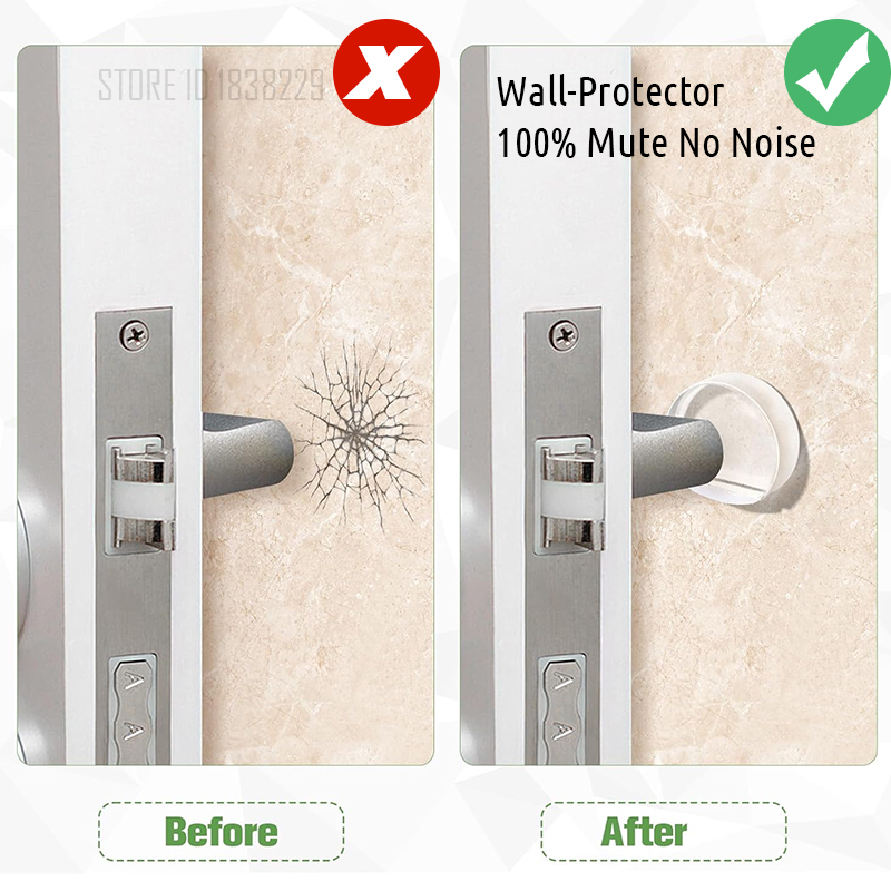 KAK 2 stks Siliconen Deurstopper Non-Punch Anti-collision Muurbescherming Deur Buffer Zelfklevende Vloer gemonteerde Deur Stop Guard