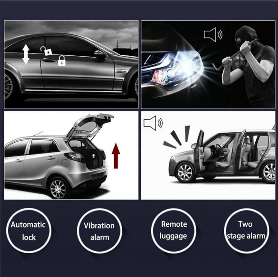 Car Alarm Engine Push Button Start Stop Button RFID Lock Ignition Switch Keyless Entry System Starter Anti-theft System