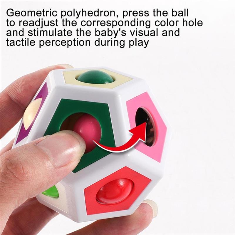 Zappeln Spielzeug Hexagon Magische Regenbogen Ball Mit 12 Löcher Für freundlicher Finger Polyeder Puzzle Ball Dekompression Pädagogisches Spielzeug