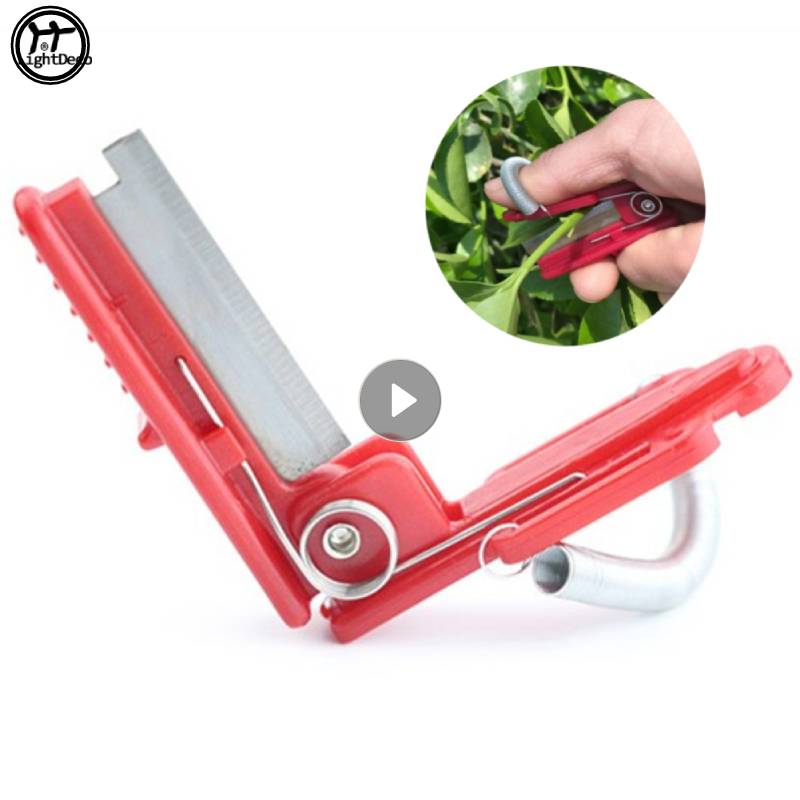 1Pc Multifunctionele Duim Mes Tuinschaar Veilig Fruit Blade Tool Fruit Plukken Apparaat Snijmes Ringen Finger Protector
