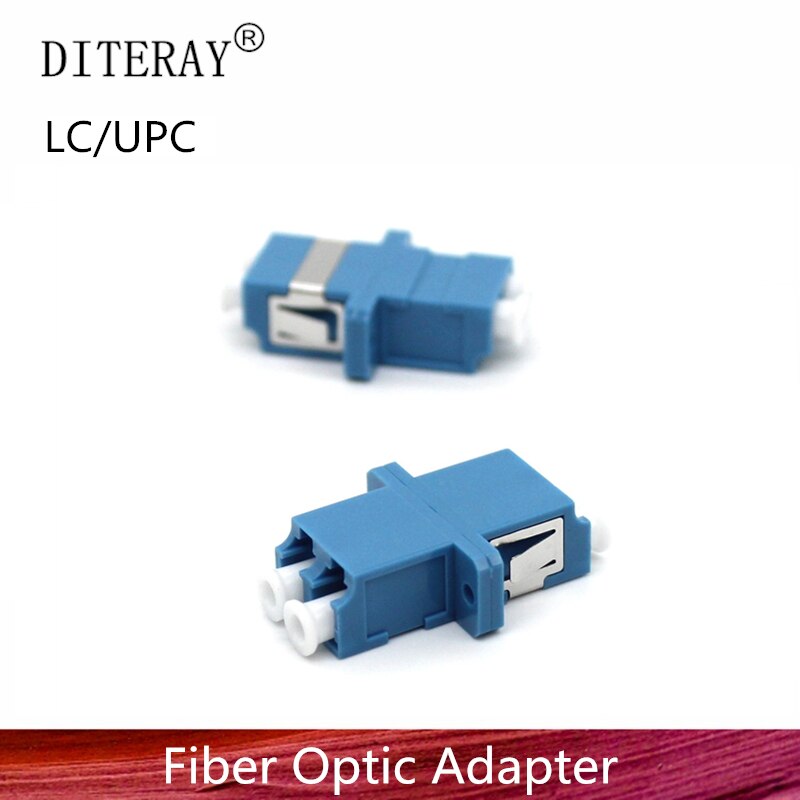 25/50/100/200PCS LC-LC DX SM Fiber Adapter Connector Duplex LC UPC Flange Connector FTTH Fiber Optic Adapter