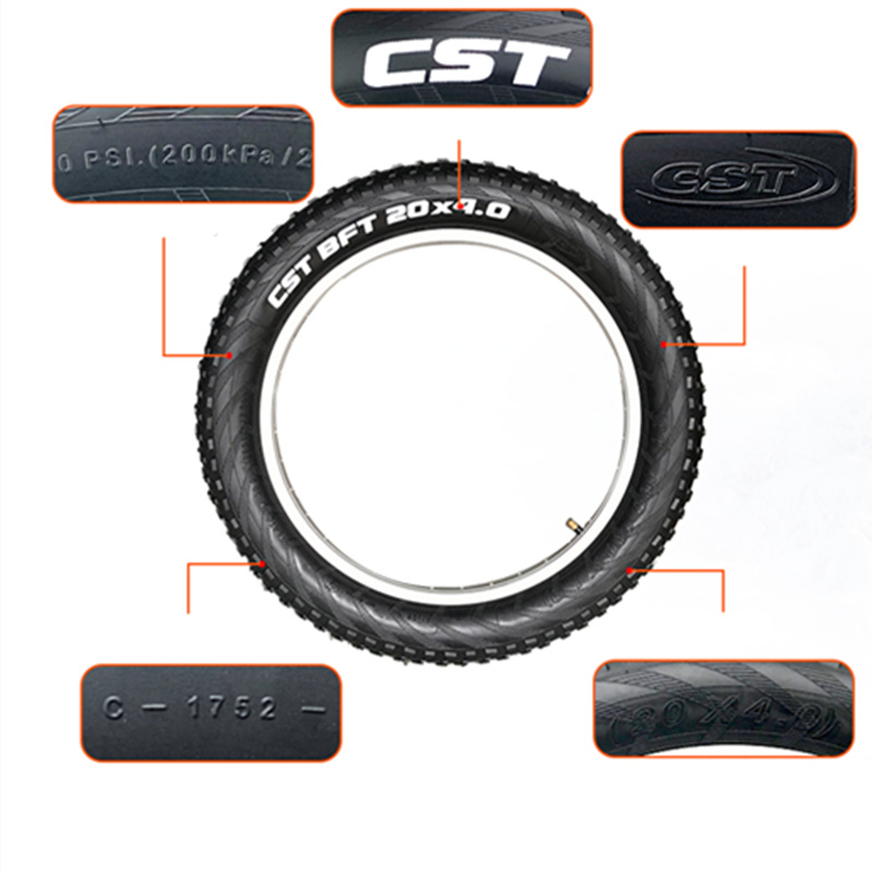 Pneus fat bike 20x4.0 pour vélo de plage et ville, 20x4.0