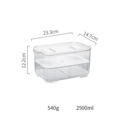 réfrigérateur alimentaire conteneurs de stockage avec couvercles cuisine stockage joint réservoir en plastique séparé légumes fruits frais boîte grand Ml: D1