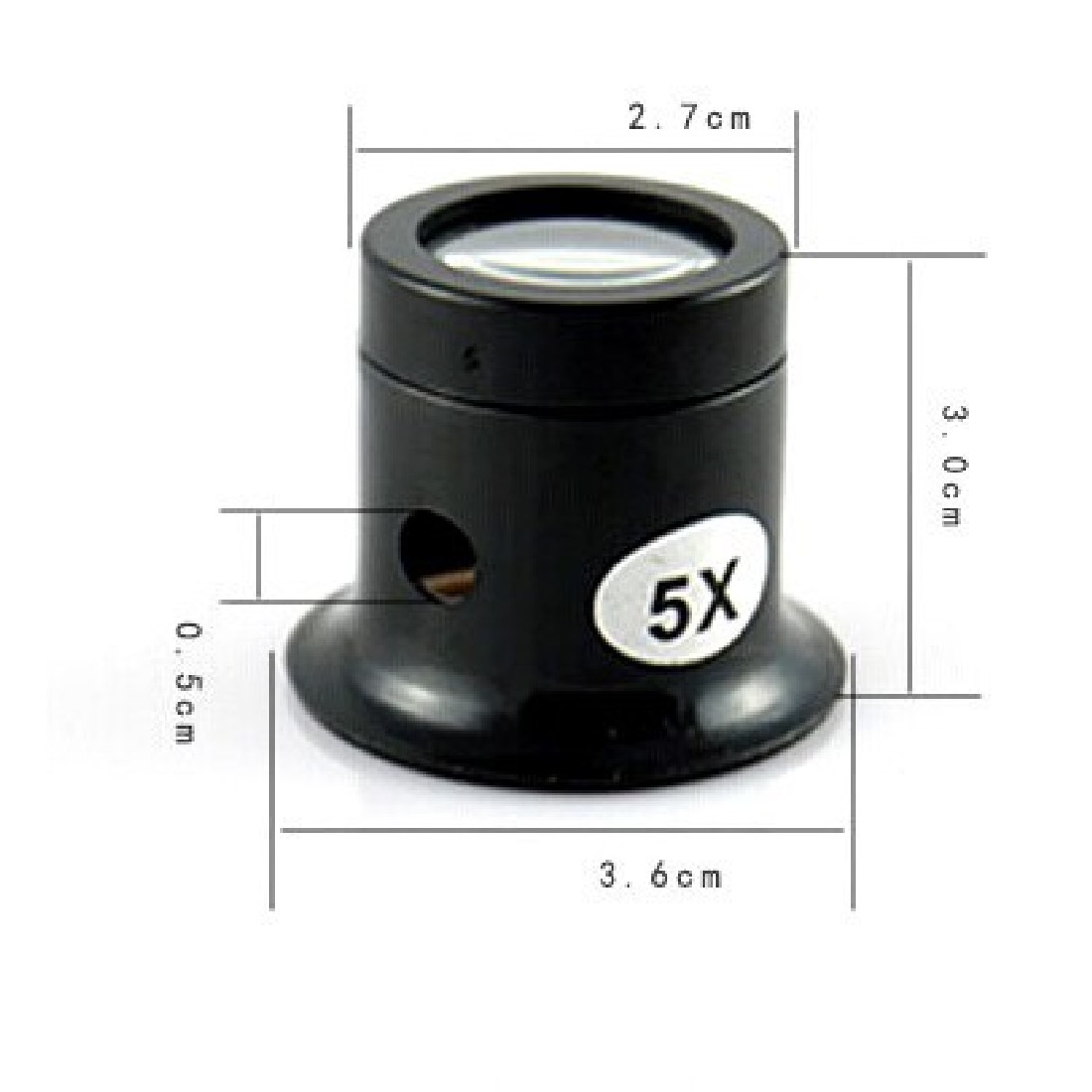 Loupe monoculaire 10X/5X, outil de réparation de Loupe de montre de bijoutier: 5X