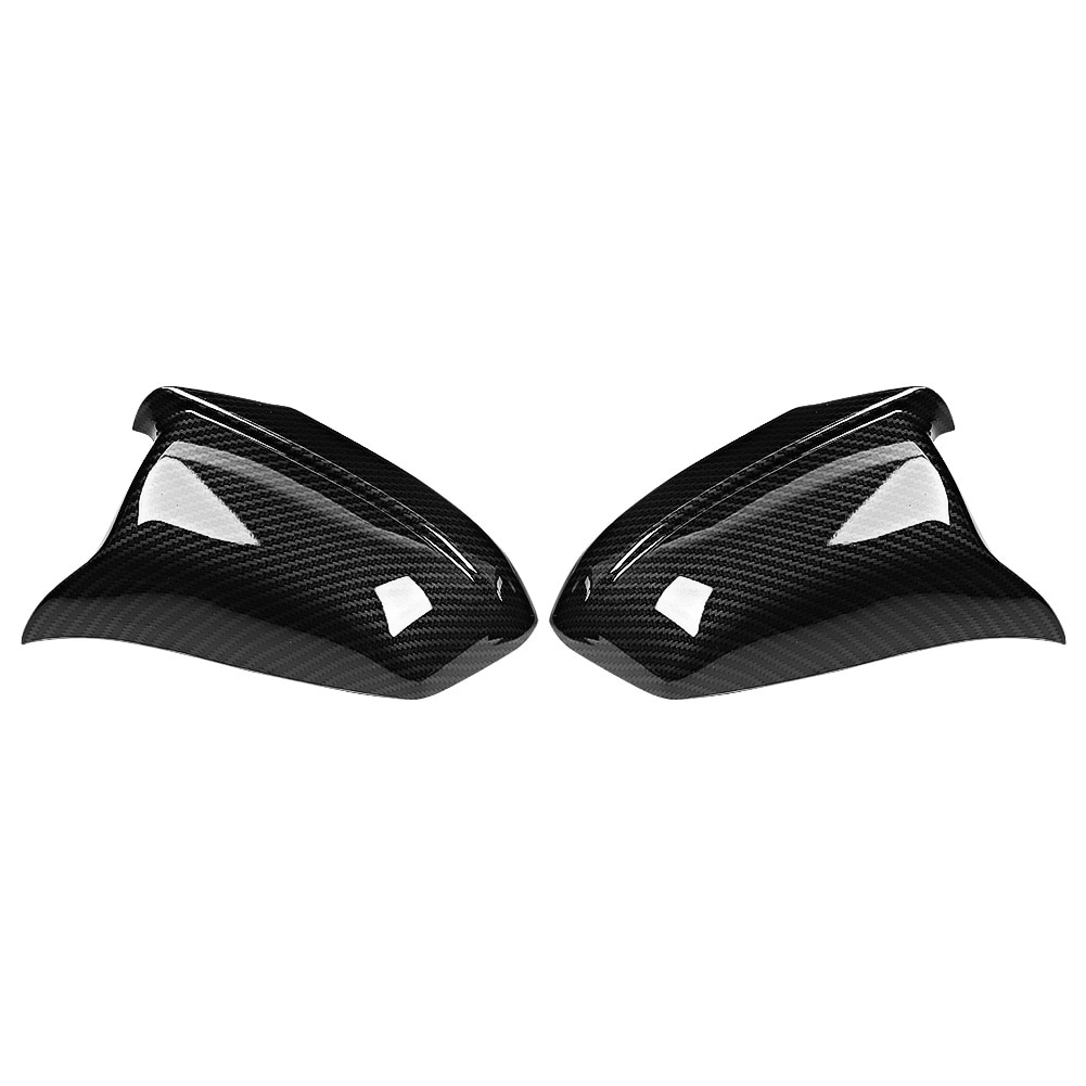 Left&Right Side Mirror Housing Cap Covers Carbon Fiber Texture Fit for BMW 5 Series F10 Rearview Mirror Cover