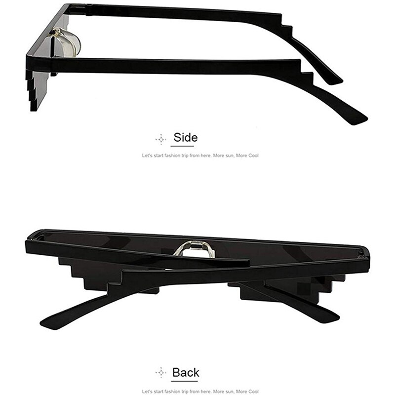 Lunettes de soleil en mosaïque pour hommes et femmes, 8 Bit, style Thug Life, pixelisées, de , de fête, accessoires Photo, , jouet