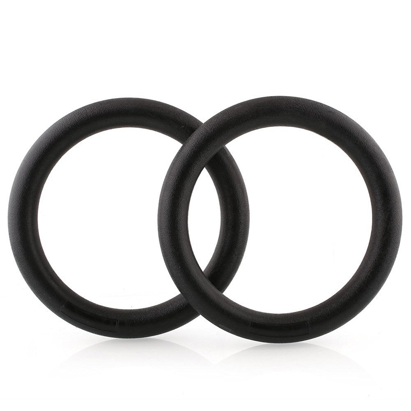 Anillos gimnásticos de ABS de 28mm, anillos de gimnasio de Fitness para entrenamiento de fuerza corporal, Crossfit, entrenamiento ajustable, negro: Negro