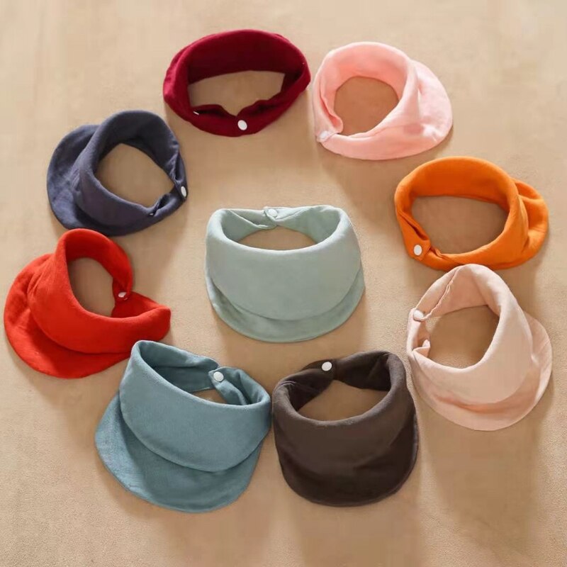 Baby Kleinkind Baumwolle Blick Lätzchen Neugeborenen Einfarbig Dreieck Schal Fütterung Speichel Handtuch Bandana Spucktuch Junge Mädchen Dusche B03A