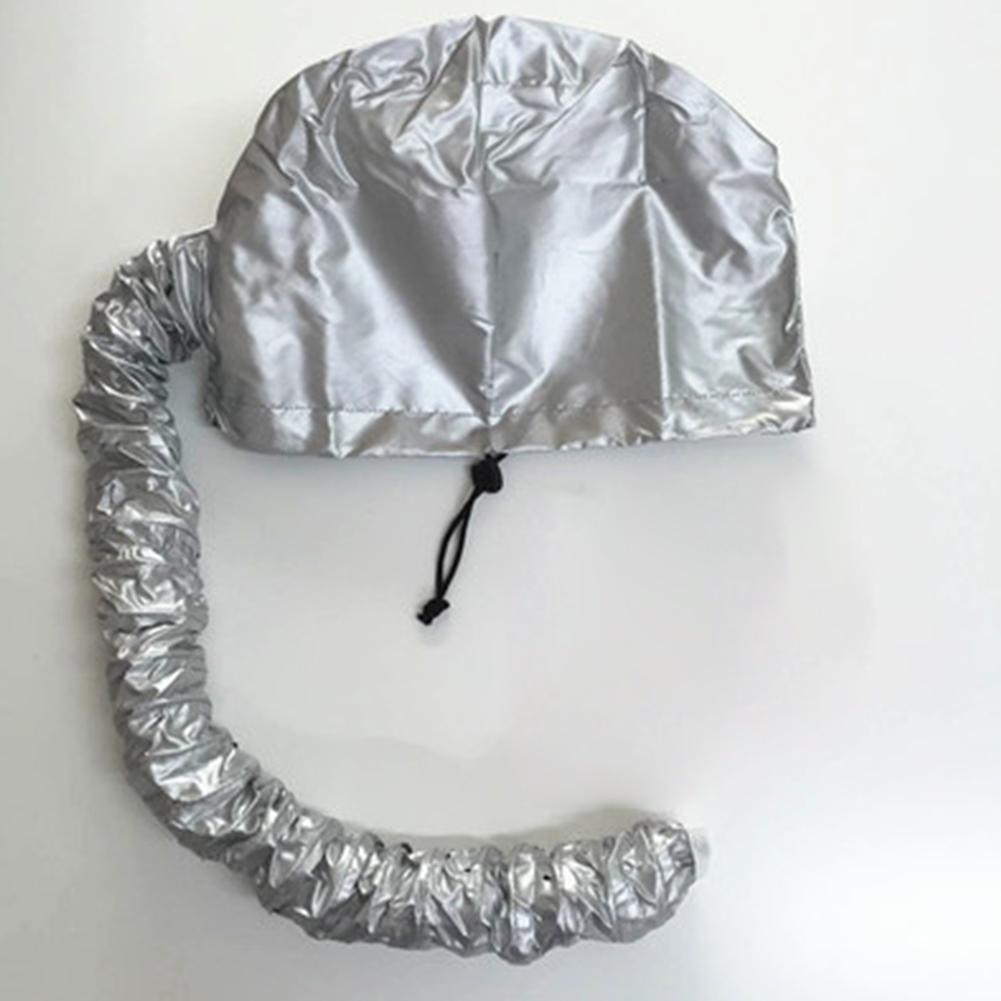 Soft Hair Drying Cap Portable Bonnet Hood Hat Womens Blow Dryer Home hairdressing Salon Supply Adjustable Accessory: Silver