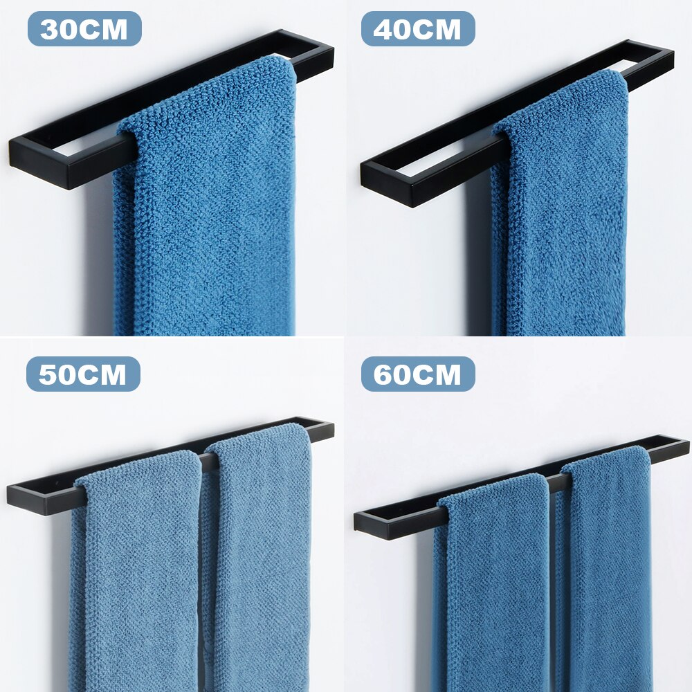 20/30/40/50Cm Handdoekenrek Hanger Badhanddoek Houder Muur Opknoping Handdoek 304 Roestvrij staal Badkamer Plank Opbergrek