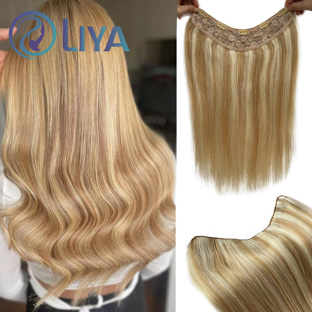 Resalte # 8/613 Clip recto en extensiones de cabello 100% cabello humano una pieza 5 Clips en extensiones de cabello humano 100 g/set cabeza completa