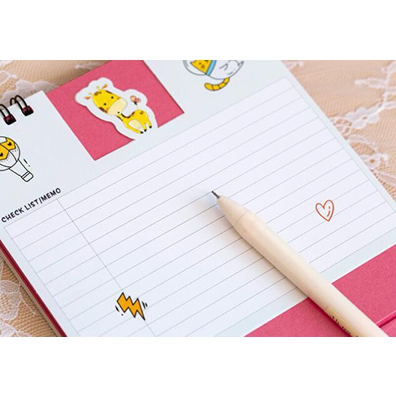 Cartoon Mini Kalender Creatieve Cartoon Klein Dier Bump Kalender Planning Kantoor Schoolbenodigdheden Briefpapier