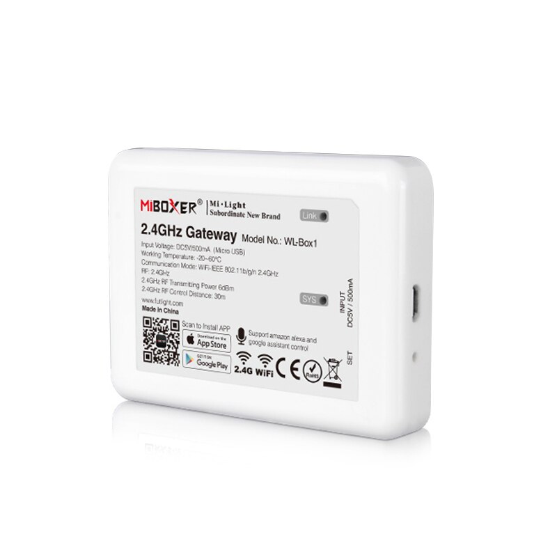 1 pièces MiBOXER Milight WL-IBOX1 2.4G WiFi Box LED de contrôle 2.4G sans fil WiFi Rgb contrôleur télécommande intelligente: 2pcs