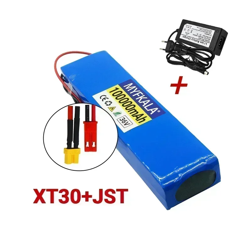 36V 100Ah 18650 Rechargeable Lithium Battery Pack 10S3P 1000W Power Modified Bicycle Scooter Electric Vehicle with BMS: Light Grey