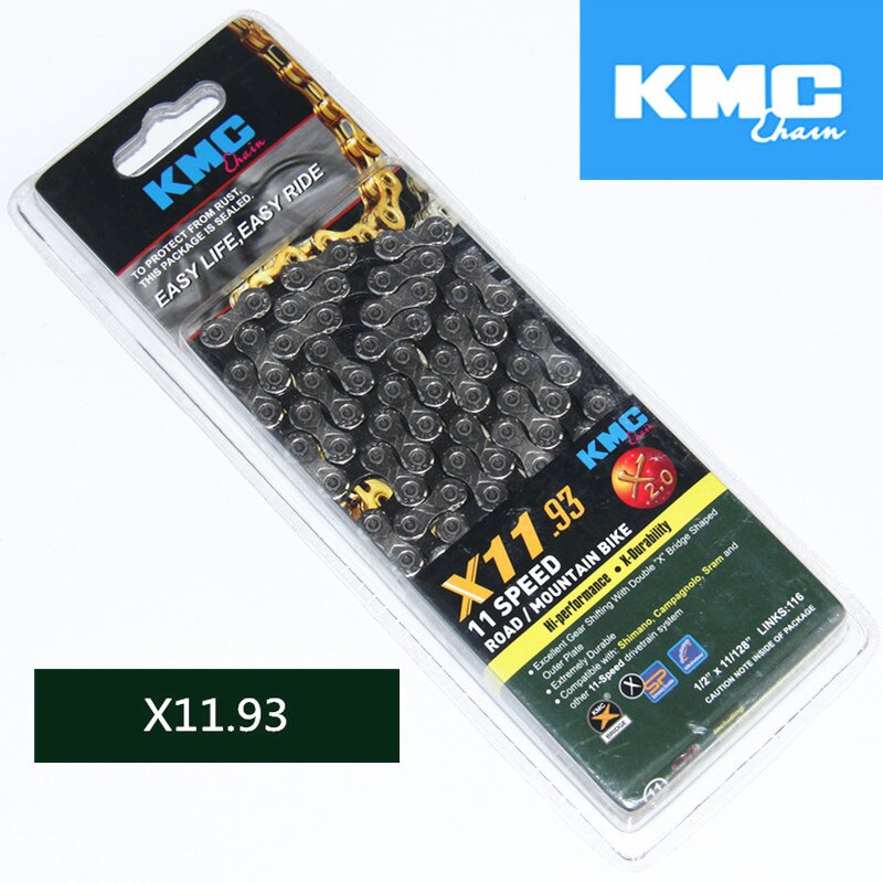 KMC Chain X8 X9 X10 X11el Chain Super Light MTB Road Bike Bicycle Chain with Titanium Gold Silver Bike Accessories Cycling Parts