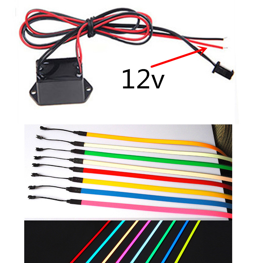 EL strips car LED strip light for DIY AD LOGO flexible neon lights glow rope Party decoration tape lamp USB 12V Backlight Panel