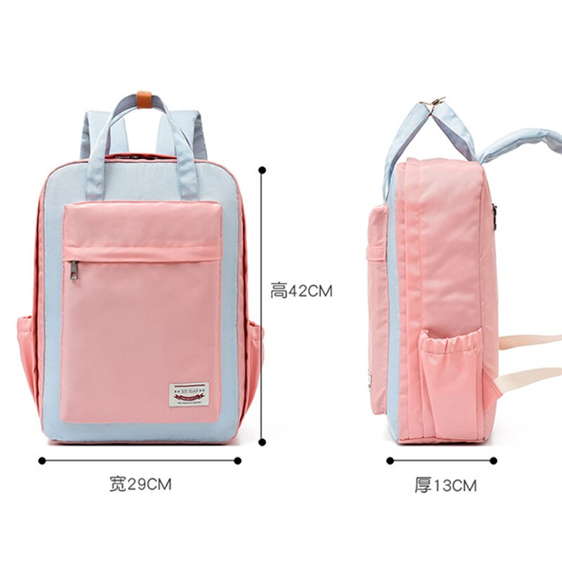 Teenage Girls School Bags Backpack School Women Patchwork Oxford Casual Preppy Style Lightweight Student Teen Bookbags