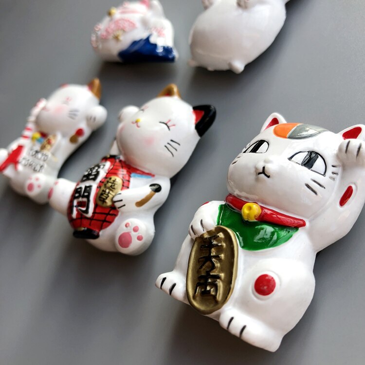 3D resin plutus cat fridge magnets japan tokyo tourist souvenir refrigerator decorations magnet message paste
