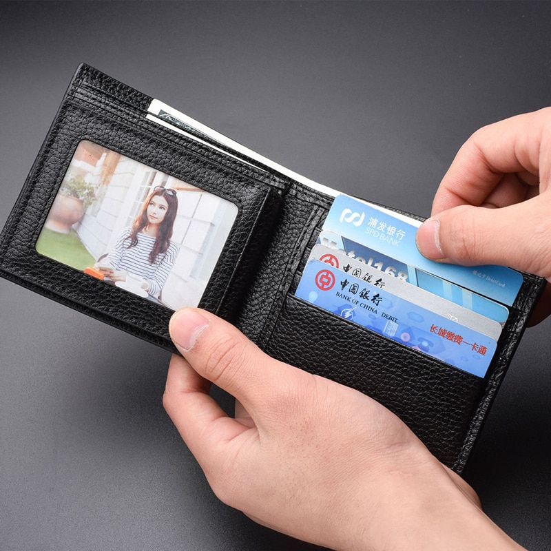 Men's Short Wallet Casual Card Bag Purse Multi-function Luxury Large-capacity Wallet Men's Purses Credit Card Holder