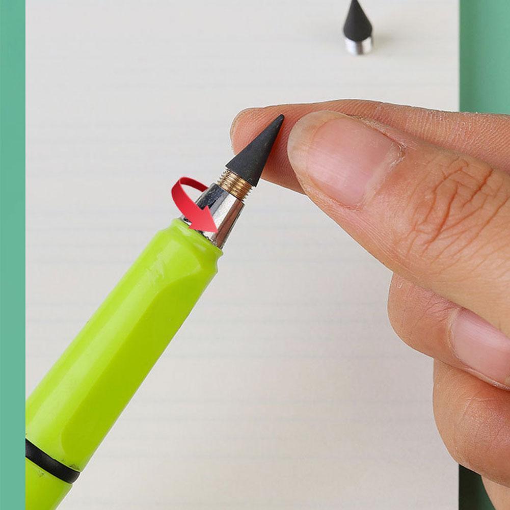 Lápiz eterno de escritura ilimitada con plumín de repuesto y borrador, sin tinta, para niños, arte de escritura, boceto, pintura, H5H5