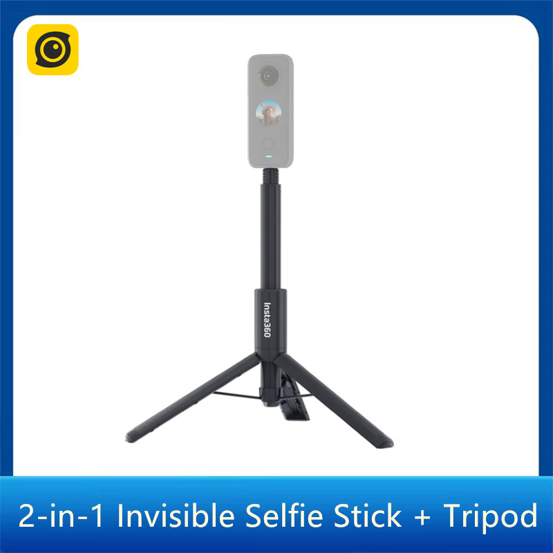 Insta360 Niewidoczny kij do selfie 2 w 1 ze statywem do Insta 360 X4 X3 Ace Pro Ace ONE X2 ONE RS R GO 2 Oryginalne akcesoria