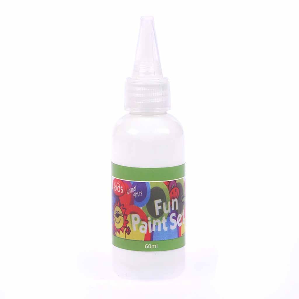 60 Ml Wasbare Kinderen Verf Acryl Verf Slang Diy Muur Schilderen Art Verf Handgeschilderde Kleurrijke Textiel Verf Fel @ 25: White